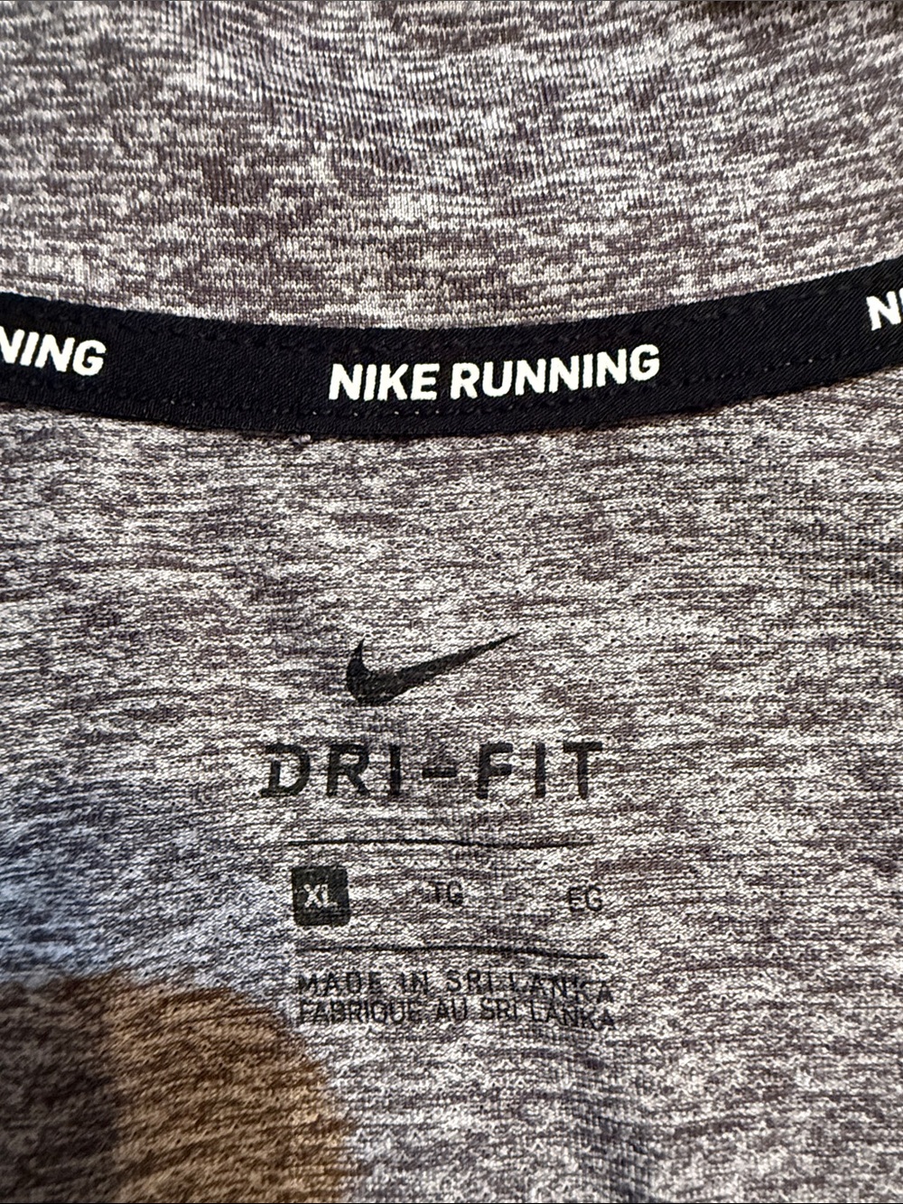 Nike Gray Heather Half-Zip Performance Top - Picture 3 of 4